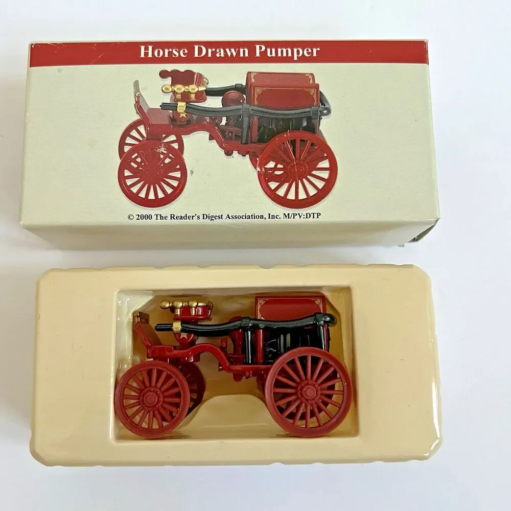 Reader’s Digest 2000 Horse Drawn Pumper High Speed Vintage Truck NIB